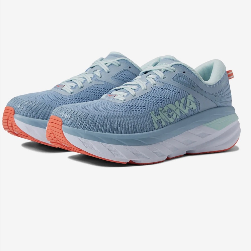 Hoka Women’s Bondi 7 Blue Fog/Blue Glass Mesh